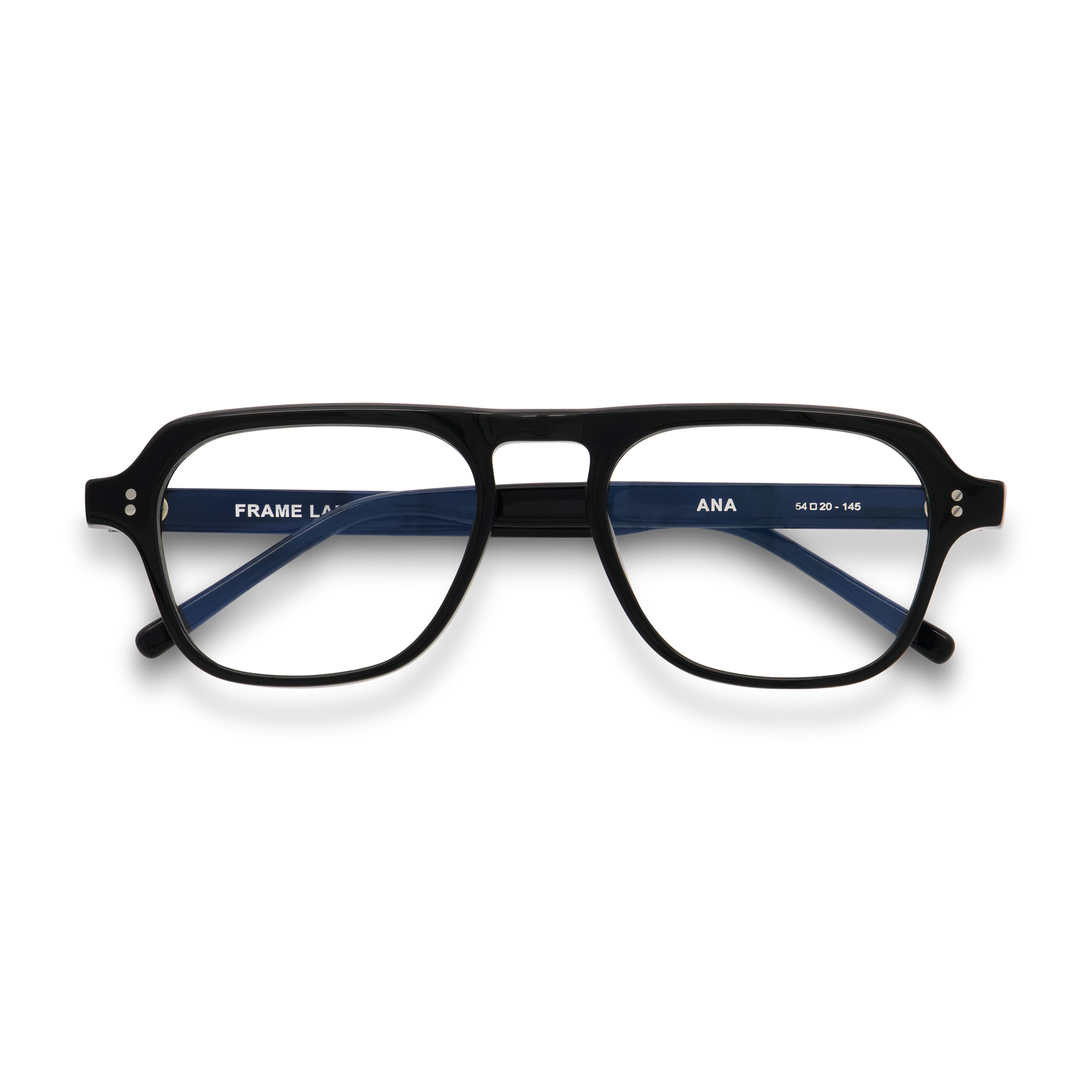 Ana Optical / Black Acetate & Prescription Lens