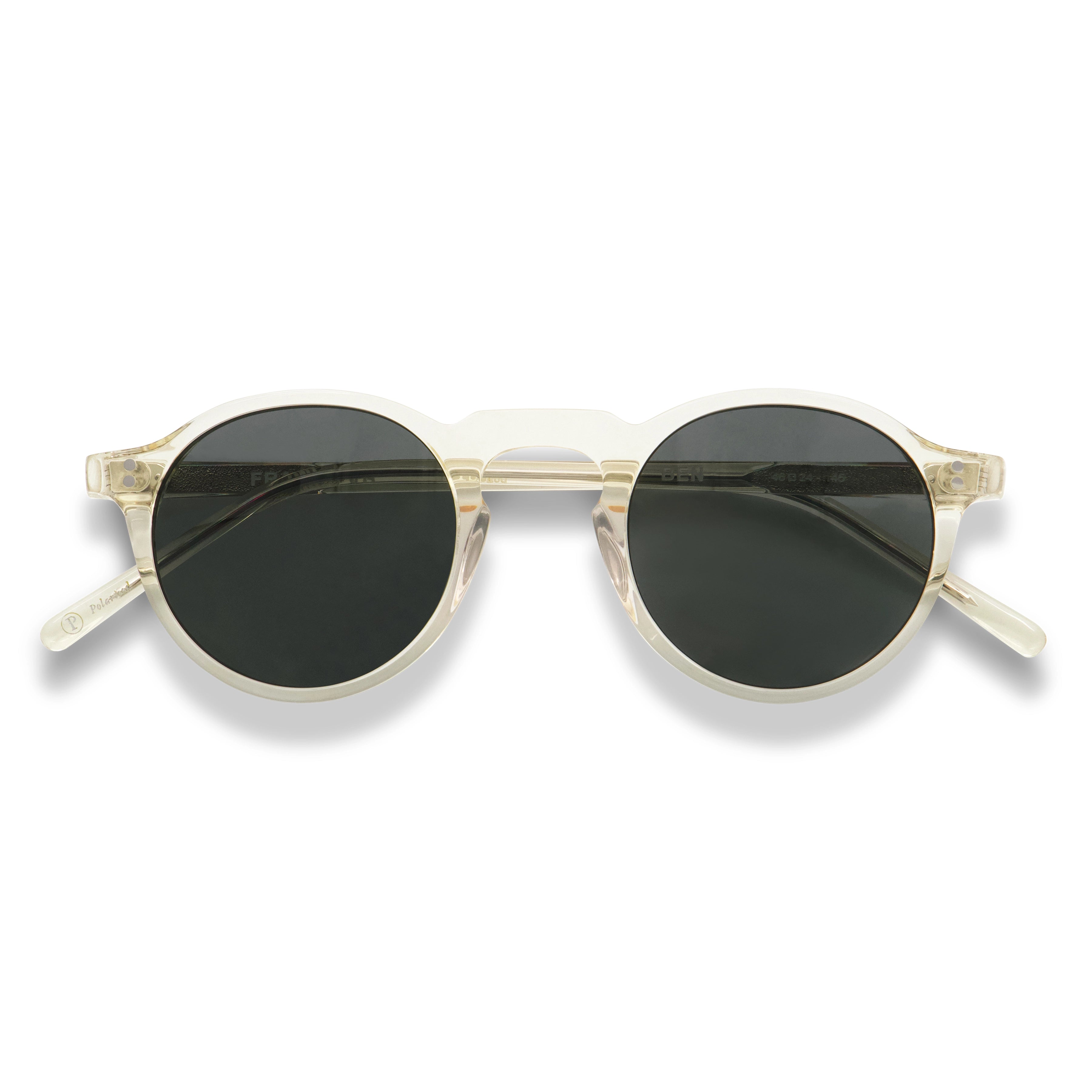 Ben / Blonde Crystal Acetate & Polarised Grey Lens