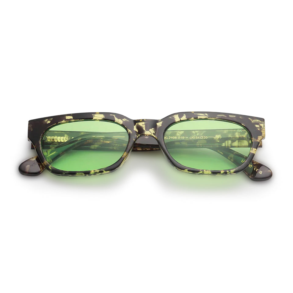 Bror / Black Yellow Tortoise & Green Lens