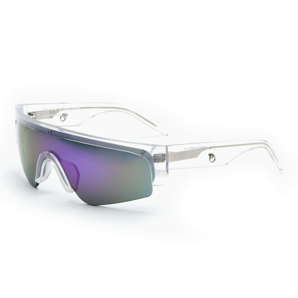 X Charli Cohen / Halo / Clear Acetate & Purple-Green Mirror Lens X Charli Cohen / Halo / Clear Acetate & Purple-Green Mirror Lens