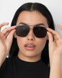 Amelia / Black Metal & Grey Lens - Shade Files