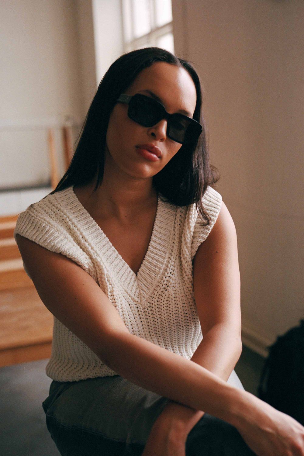 Apollo / Black Acetate & Green Solid Lens - Shade Files