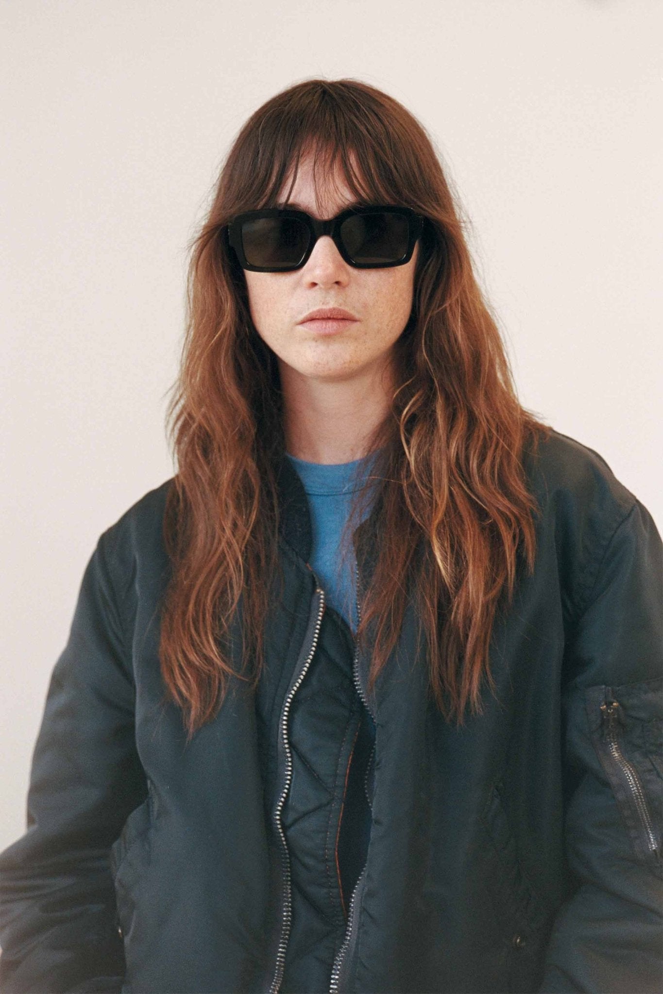 Apollo / Black Acetate & Green Solid Lens - Shade Files