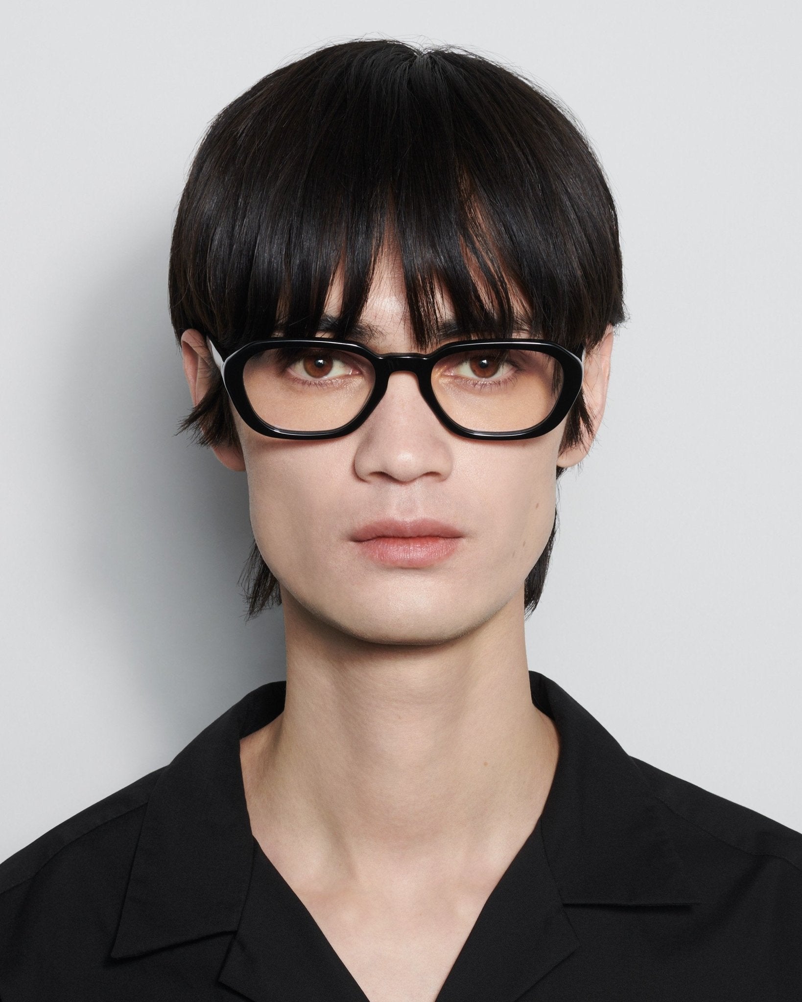 B Optical / Black Acetate & Clear Lens - Shade Files