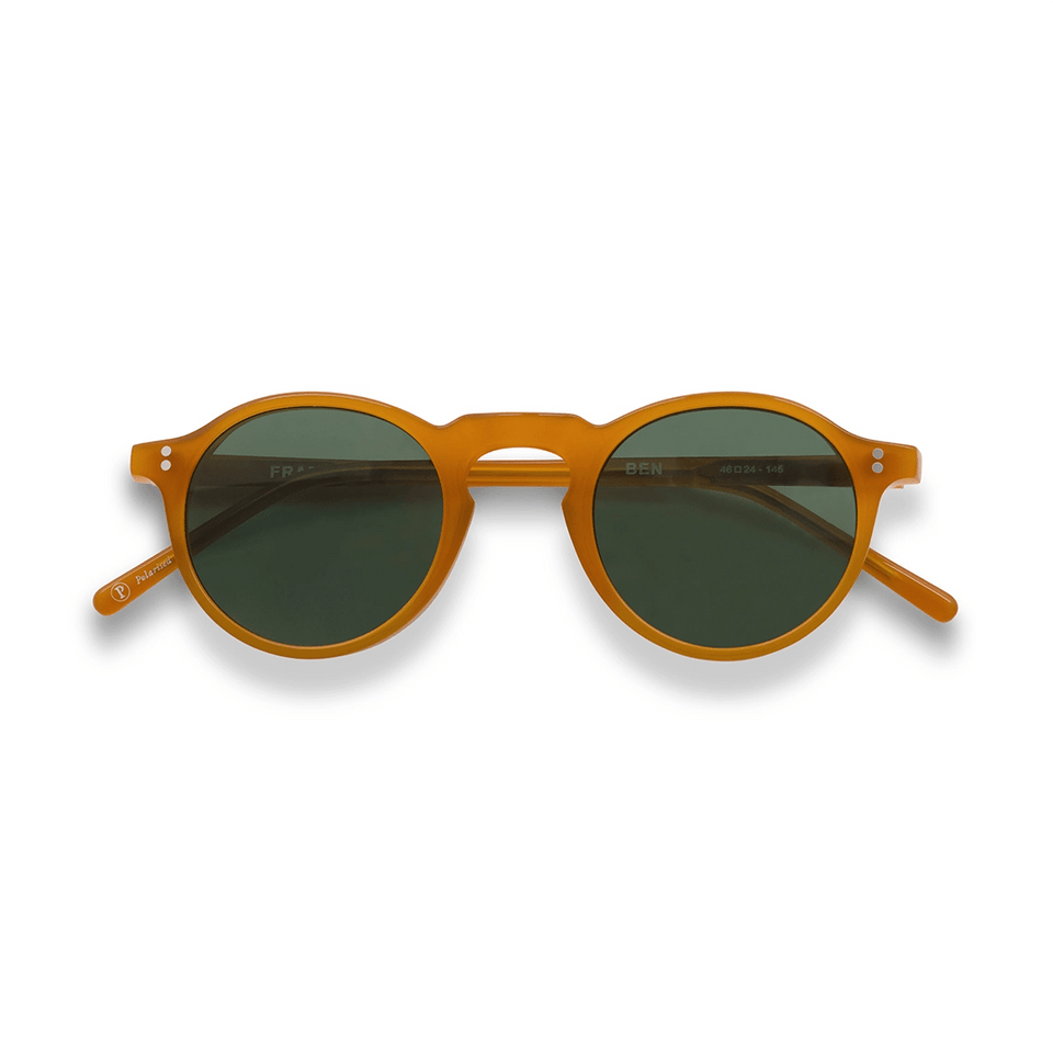 Ben / Caramel Acetate & Polarised Green Lens Ben / Caramel Acetate & Polarised Green Lens
