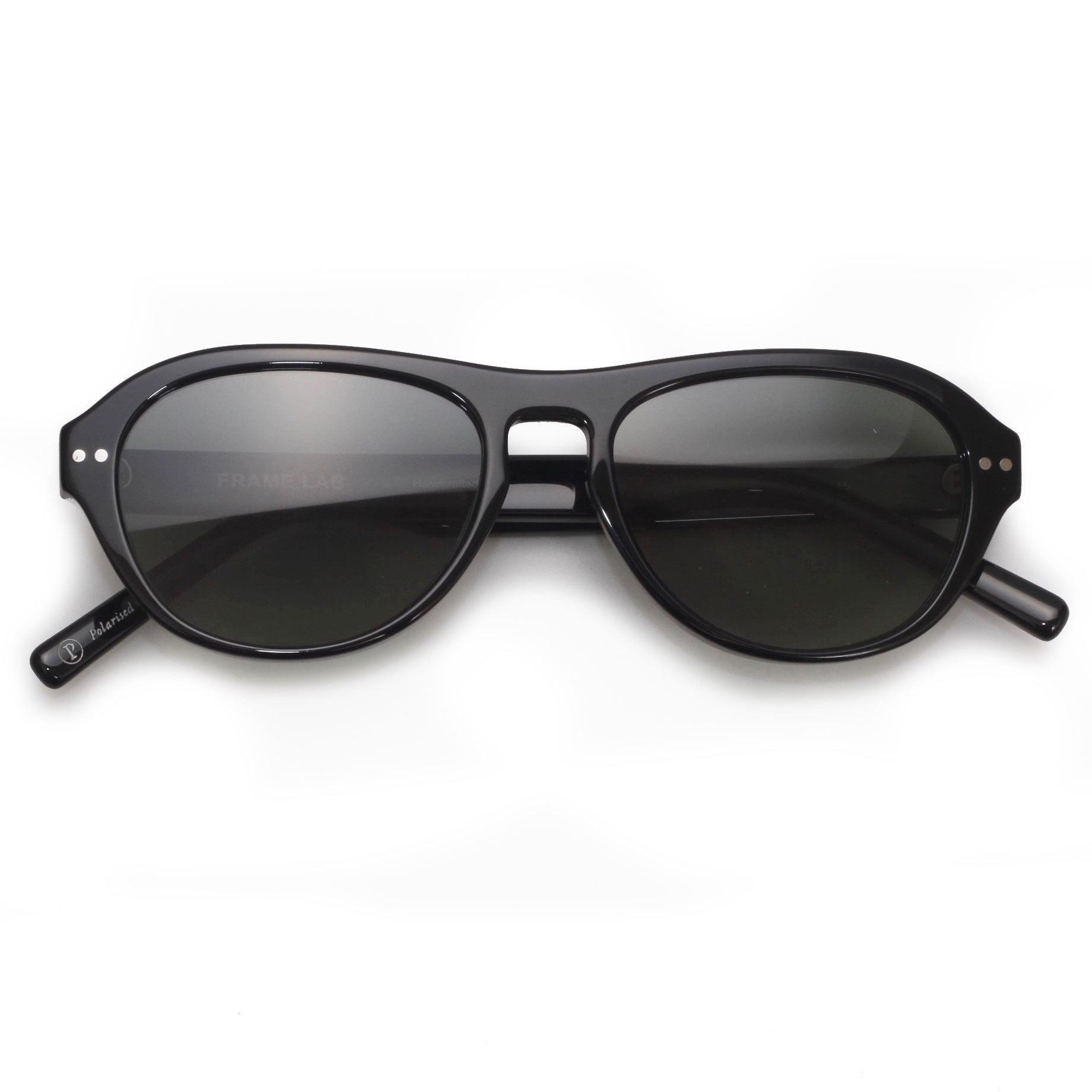 Carlos / Black Acetate & Polarised Green Lens - Shade Files