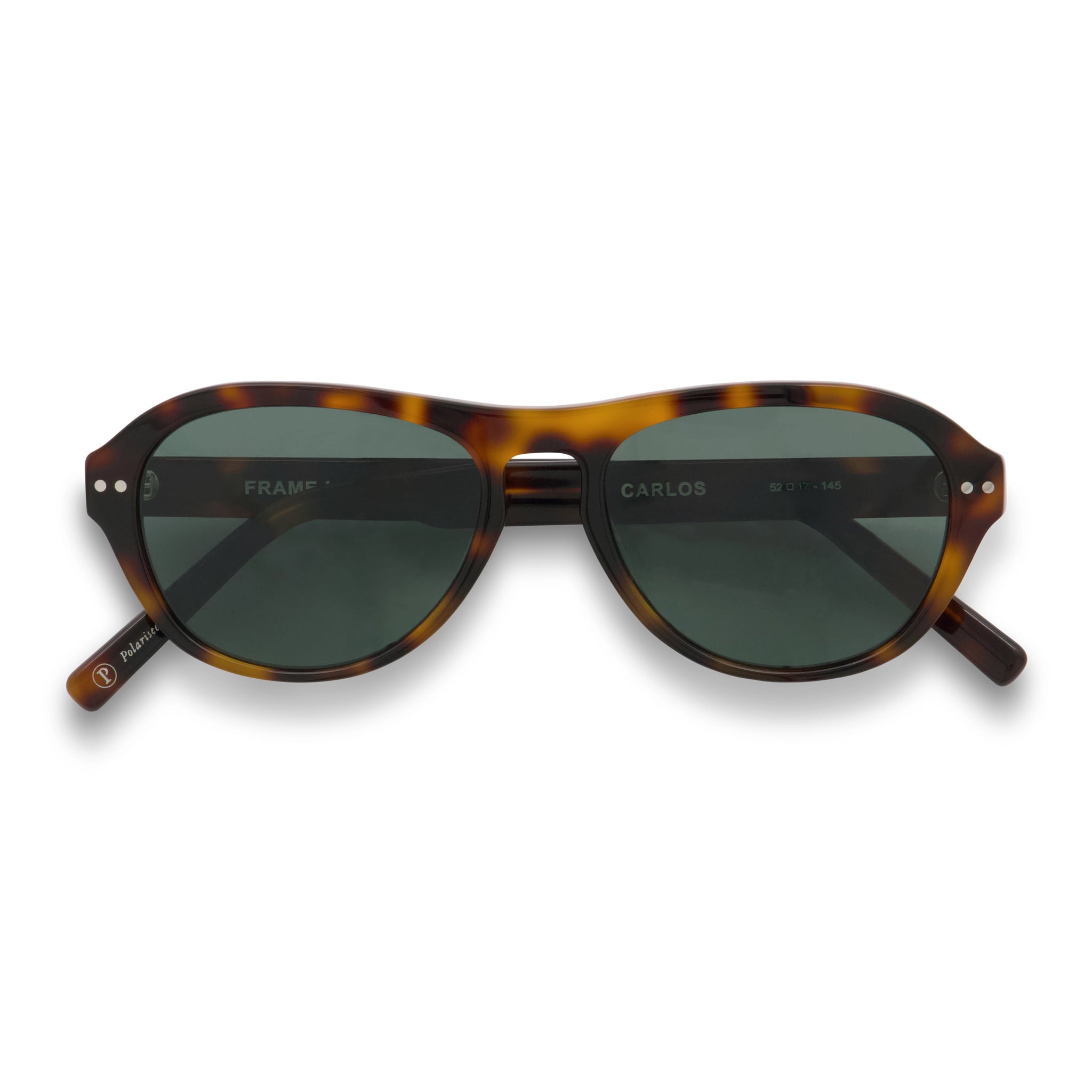Carlos / Tortoise Acetate & Polarised Green Lens - Shade Files