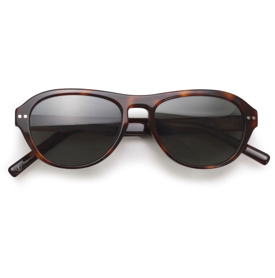 Carlos / Tortoise Acetate & Polarised Green Lens Carlos / Tortoise Acetate & Polarised Green Lens
