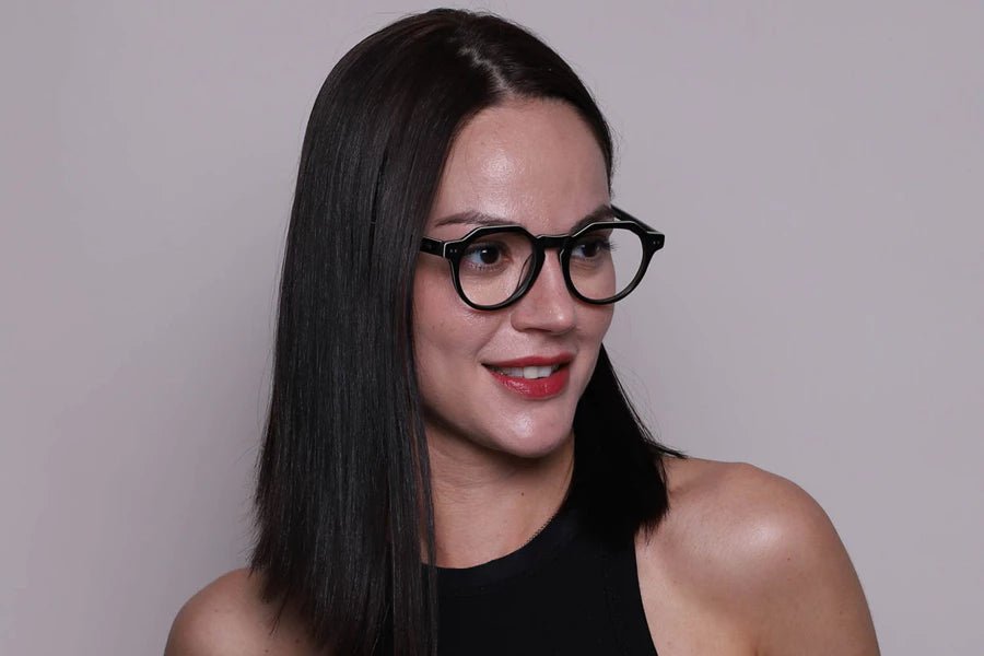 Charles Optical / Black Acetate & Blue - Light Lens - Shade Files