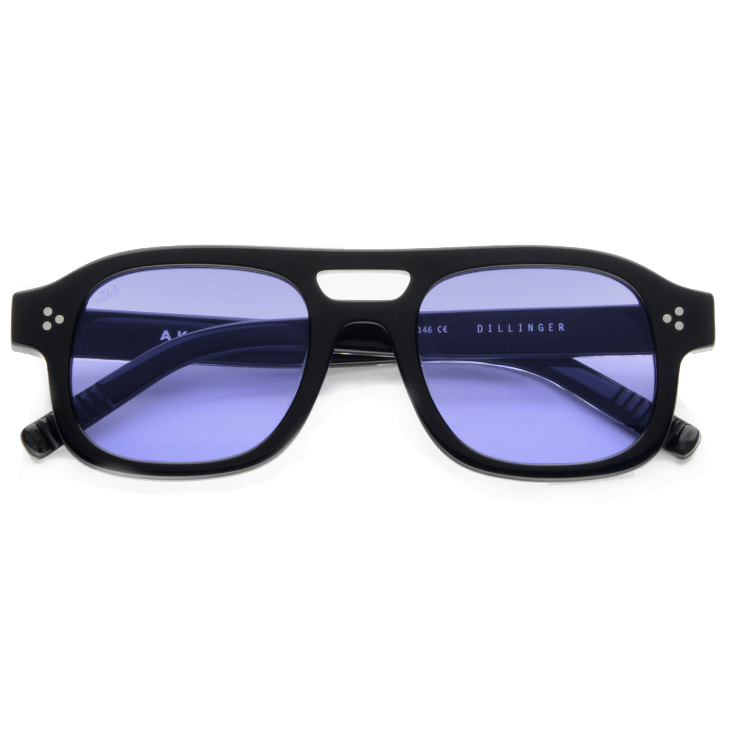 Dillinger / Black Acetate & Lavender Lens - Shade Files