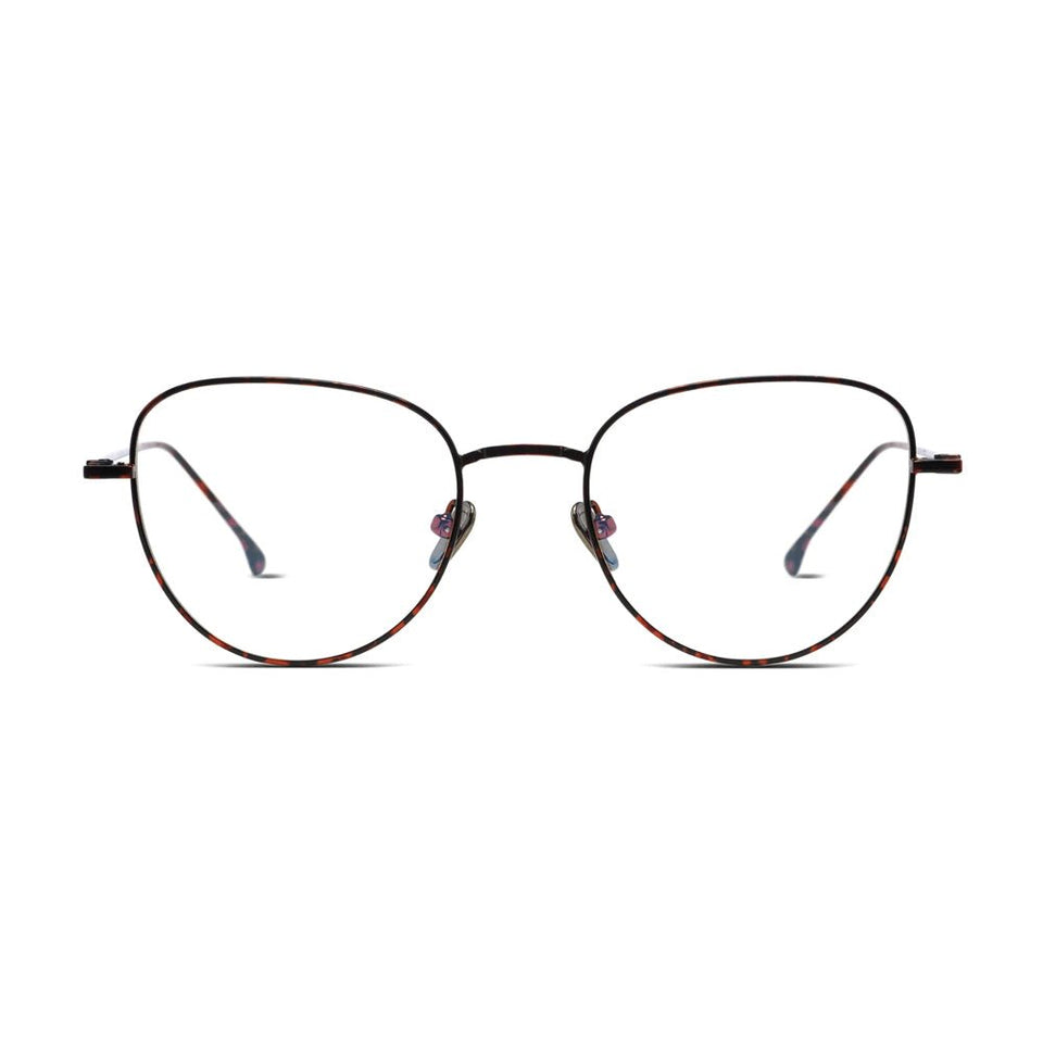 Grace Optical / Leopard Steel & Blue-Light Lens Grace Optical / Leopard Steel & Blue-Light Lens