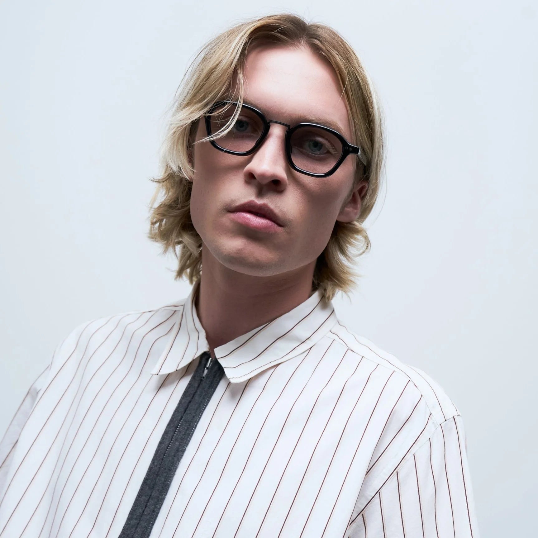 Iris Optical / Black Acetate & Blue - Light Lens - Shade Files