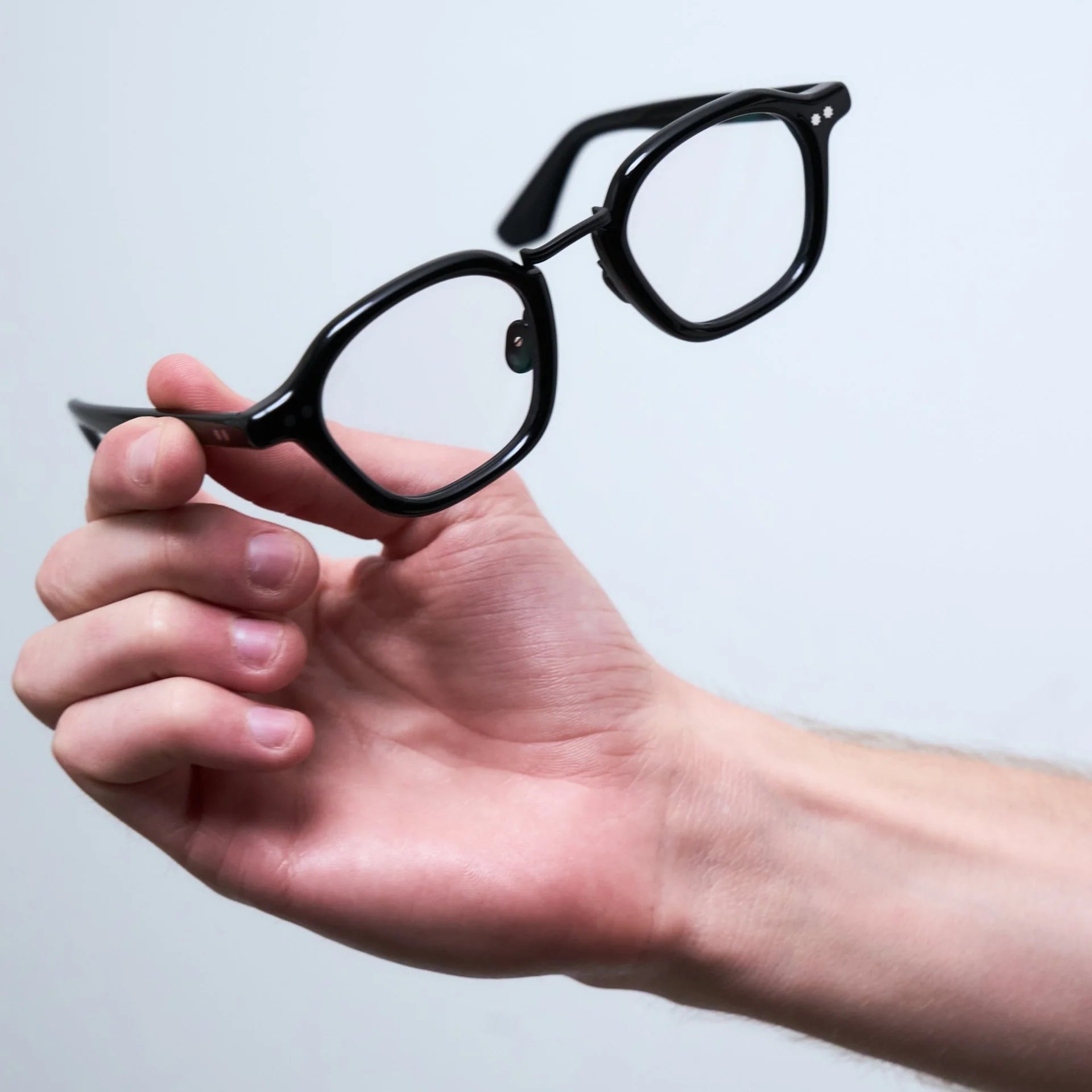 Iris Optical / Black Acetate & Blue - Light Lens - Shade Files