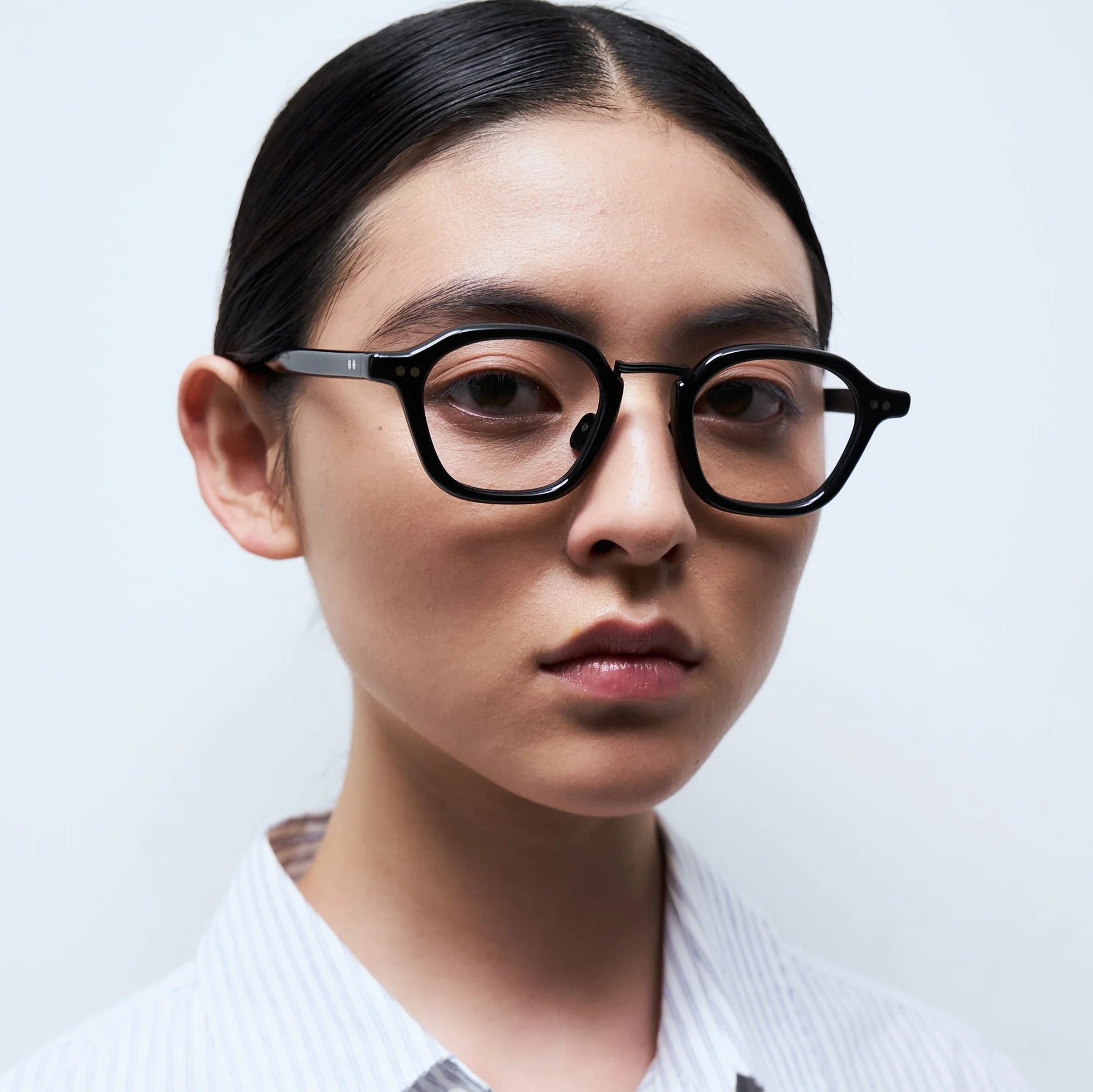 Iris Optical / Black Acetate & Blue - Light Lens - Shade Files