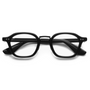 Iris Optical / Black Acetate & Blue - Light Lens - Shade Files