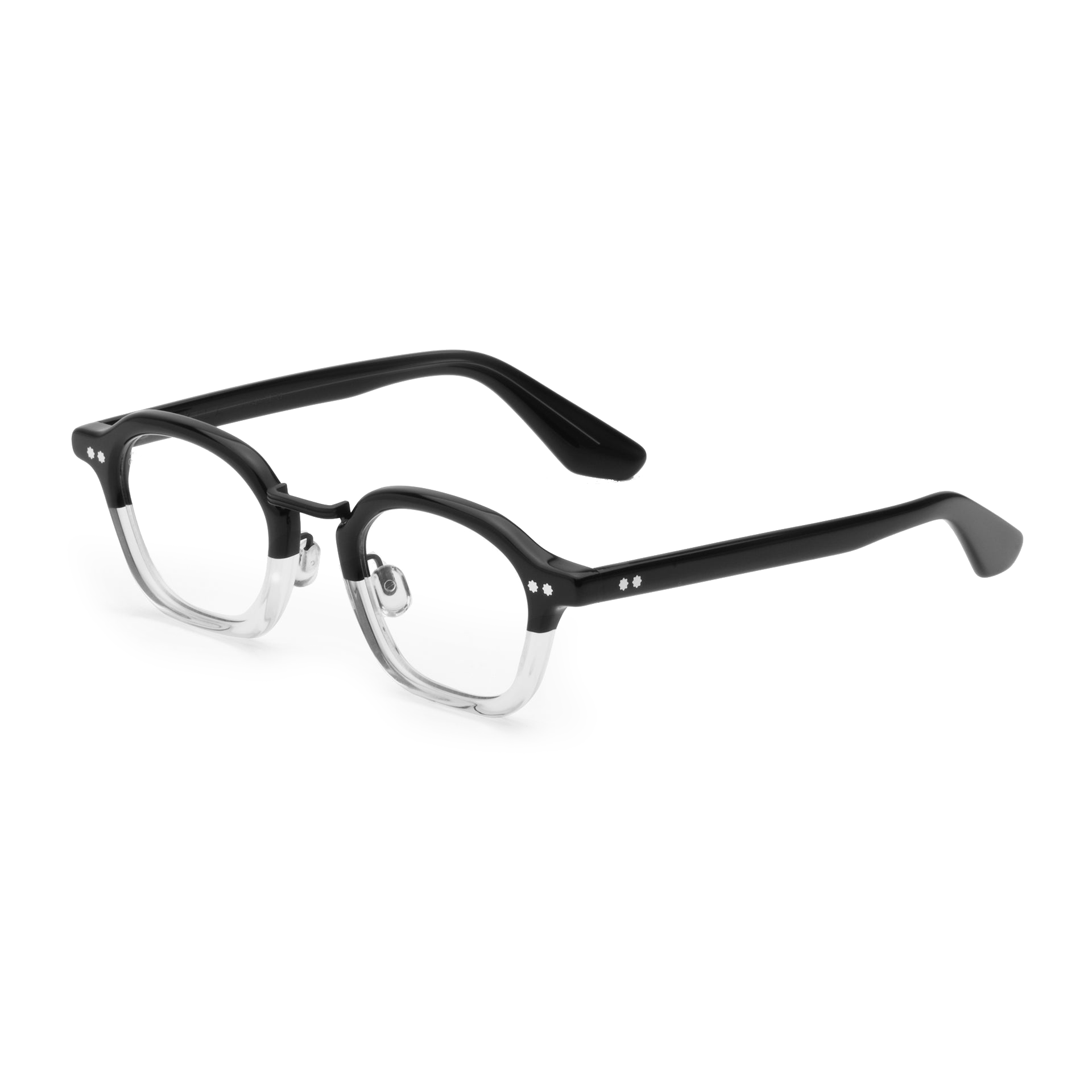 Iris Optical / Black Crystal Acetate & Blue - Light Lens - Shade Files