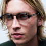 Iris Optical / Black Crystal Acetate & Blue - Light Lens - Shade Files