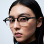 Iris Optical / Black Crystal Acetate & Blue - Light Lens - Shade Files