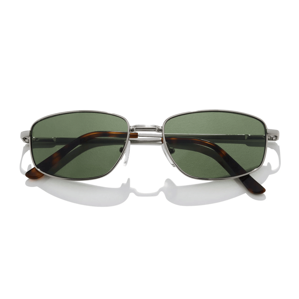 Lee / Polished Silver & Moss Lens Lee / Polished Silver & Moss Lens
