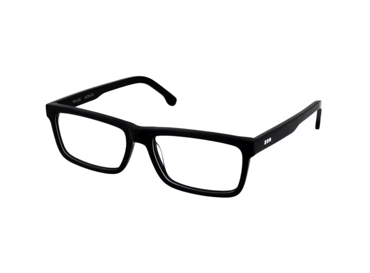 Leo Optical / Black Acetate & Blue - Light Lens - Shade Files