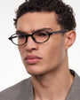 Lex Optical / Black Acetate & Clear Lens - Shade Files