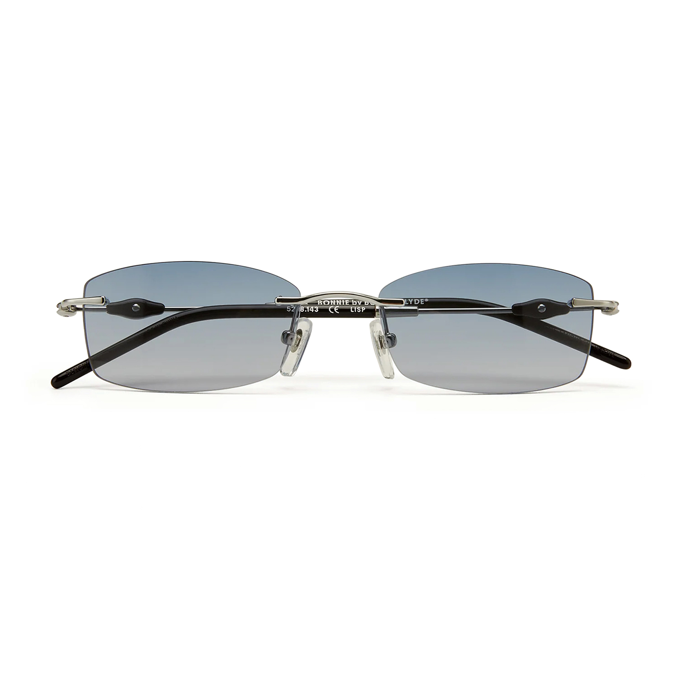 Lisp / Silver Dark Brown & Blue Gradient Lens