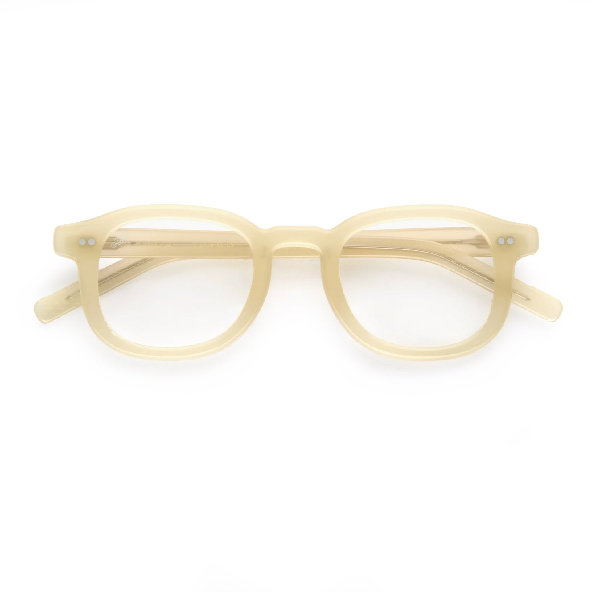 Musa Optical / Oyster White Acetate & Blue - Light Lens - Shade Files