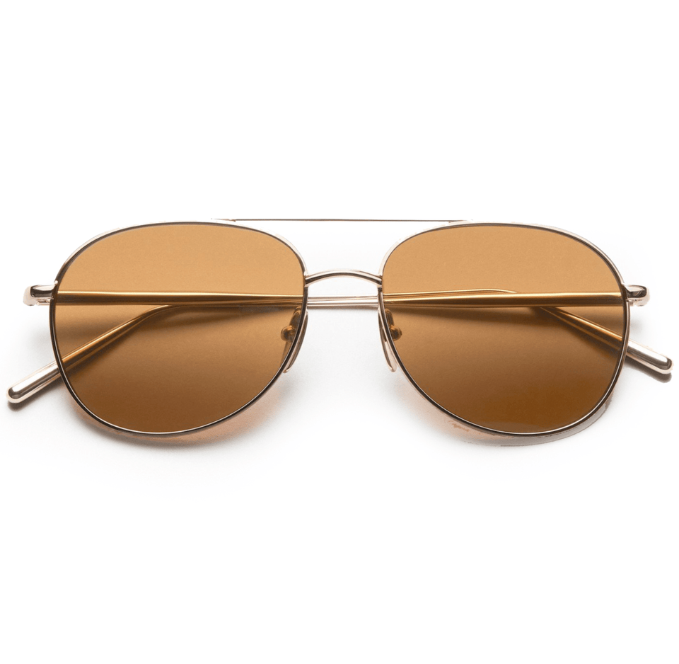 Pilot / Soft Gold & Brown Lens Pilot / Soft Gold & Brown Lens