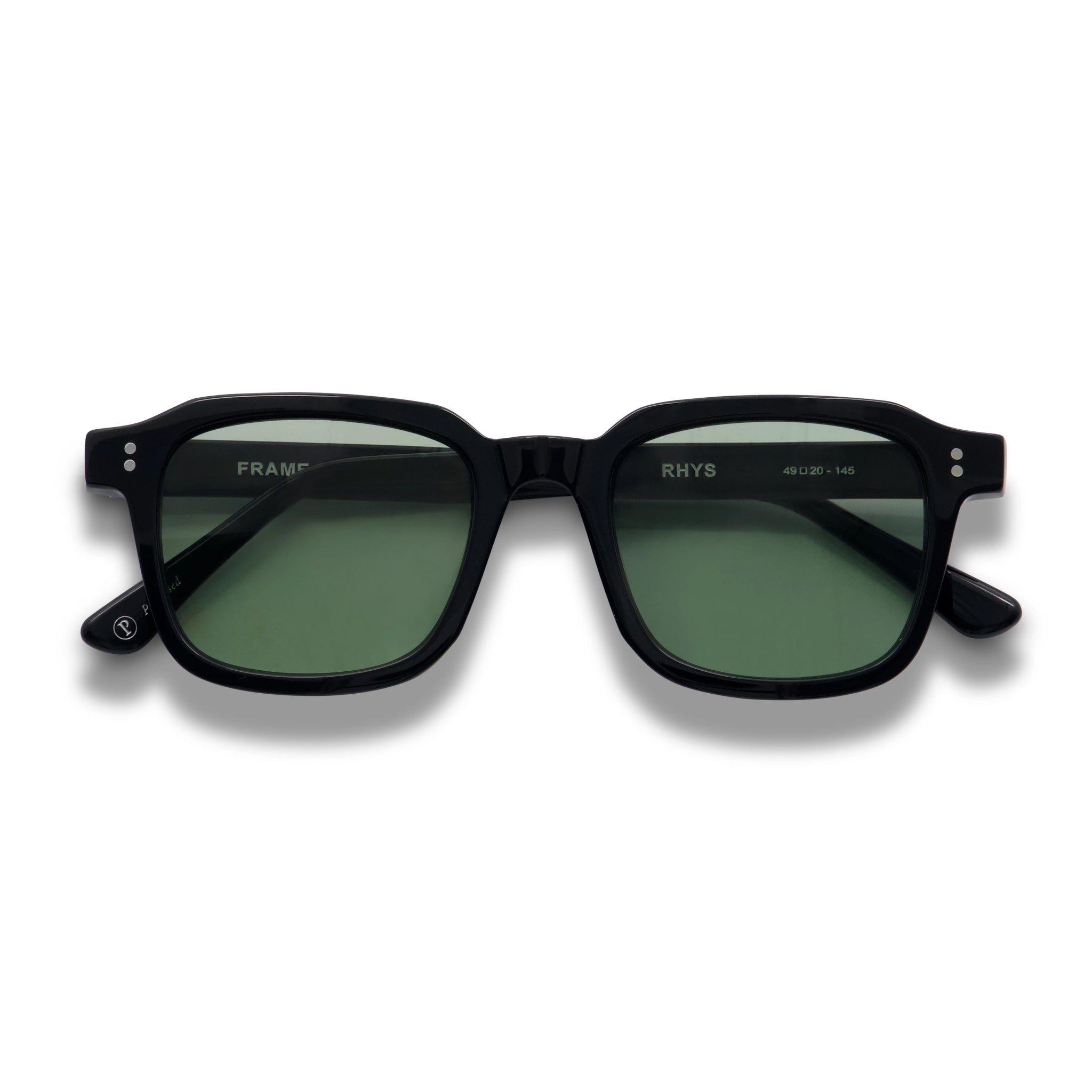 Rhys / Black Acetate & Polarised Green Lens - Shade Files