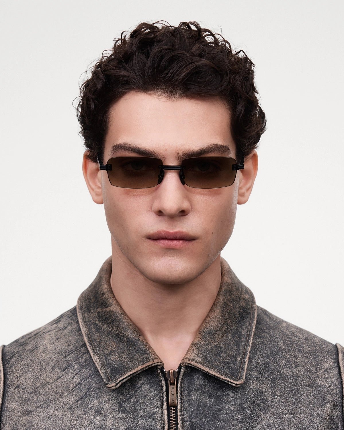 Rimless Parallel / Black & Gradient Brown Lens - Shade Files