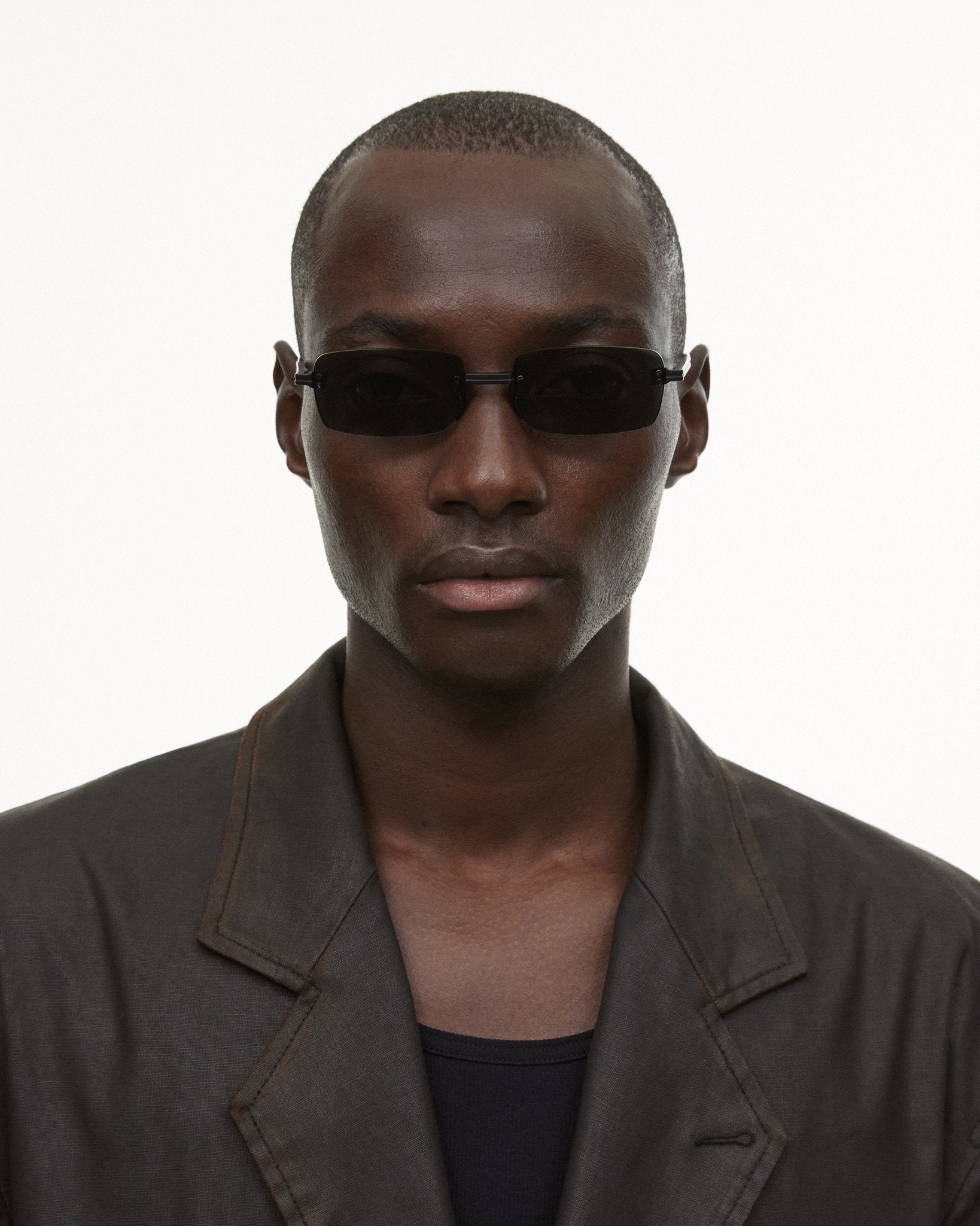 Rimless Parallel / Black Titanium & Grey Lens - Shade Files