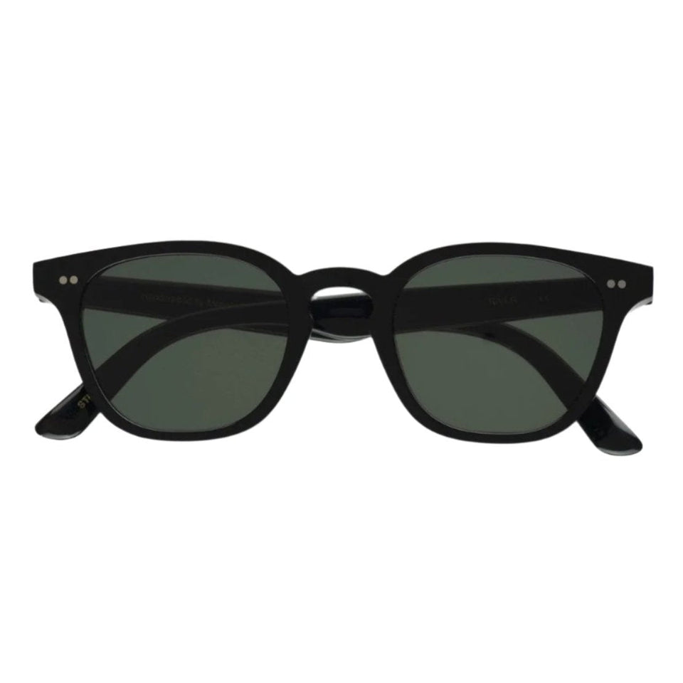River / Black Acetate & Green Solid Lens River / Black Acetate & Green Solid Lens