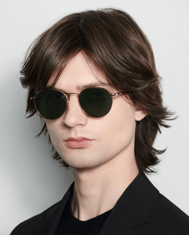 Round / Soft Gold & Graphite Green Lens - Shade Files