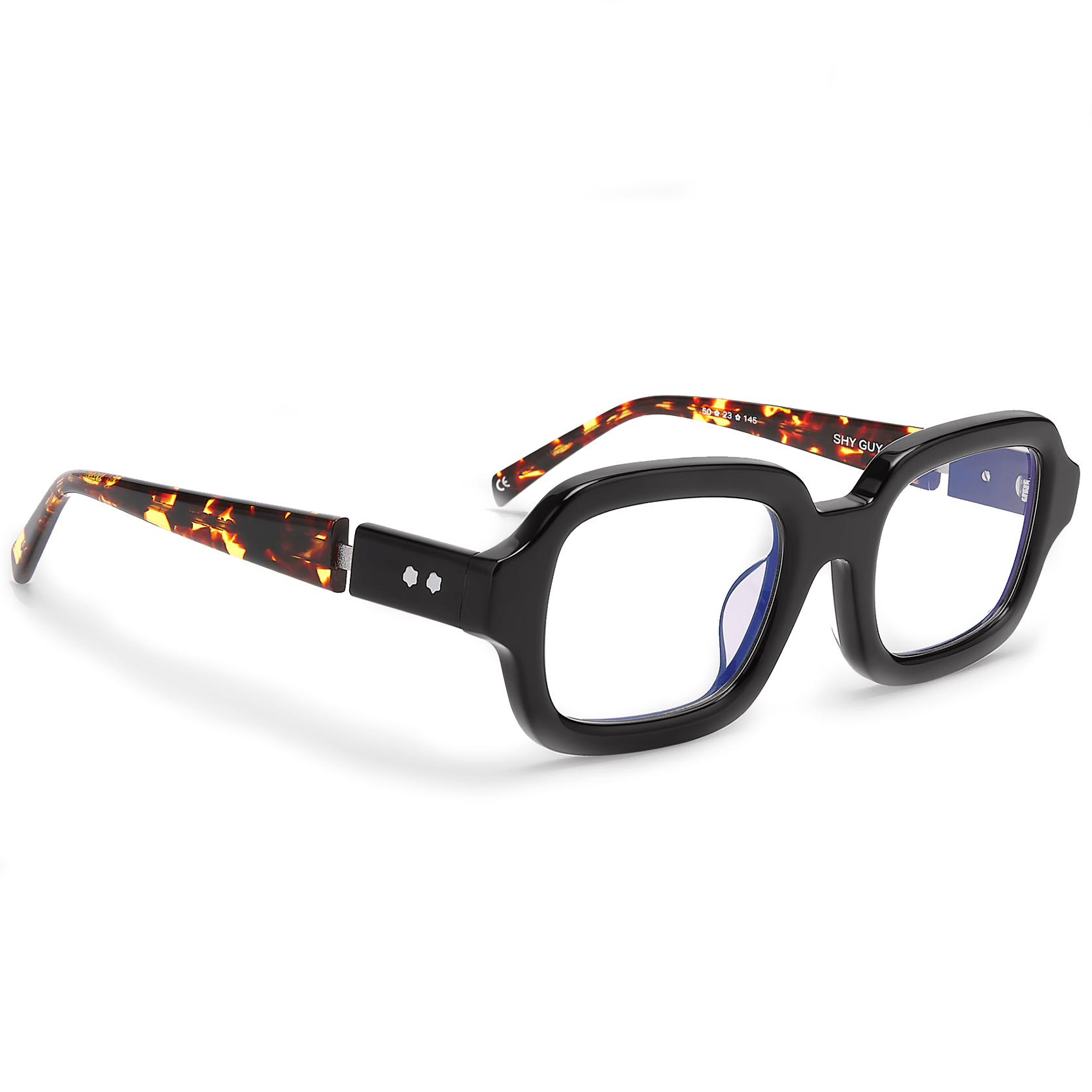 Shy Guy Optical / Black Tortoise & Blue - Light Lens - Shade Files