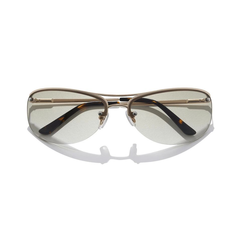 Slim / Matte Champagne & Jade Lens Slim / Matte Champagne & Jade Lens