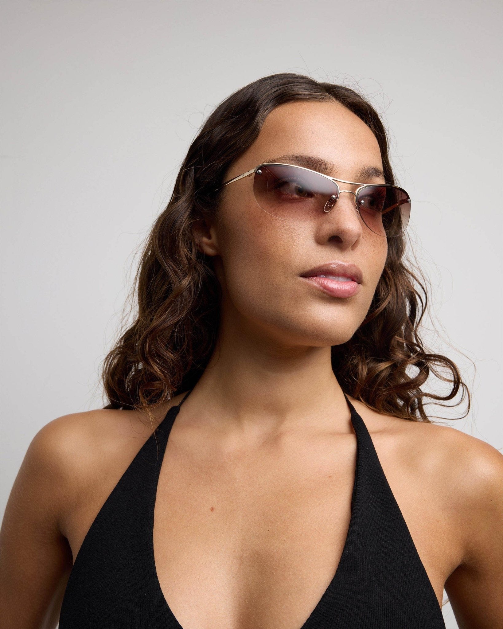 Slim / Polished Gold & Hustler Brown Lens - Shade Files