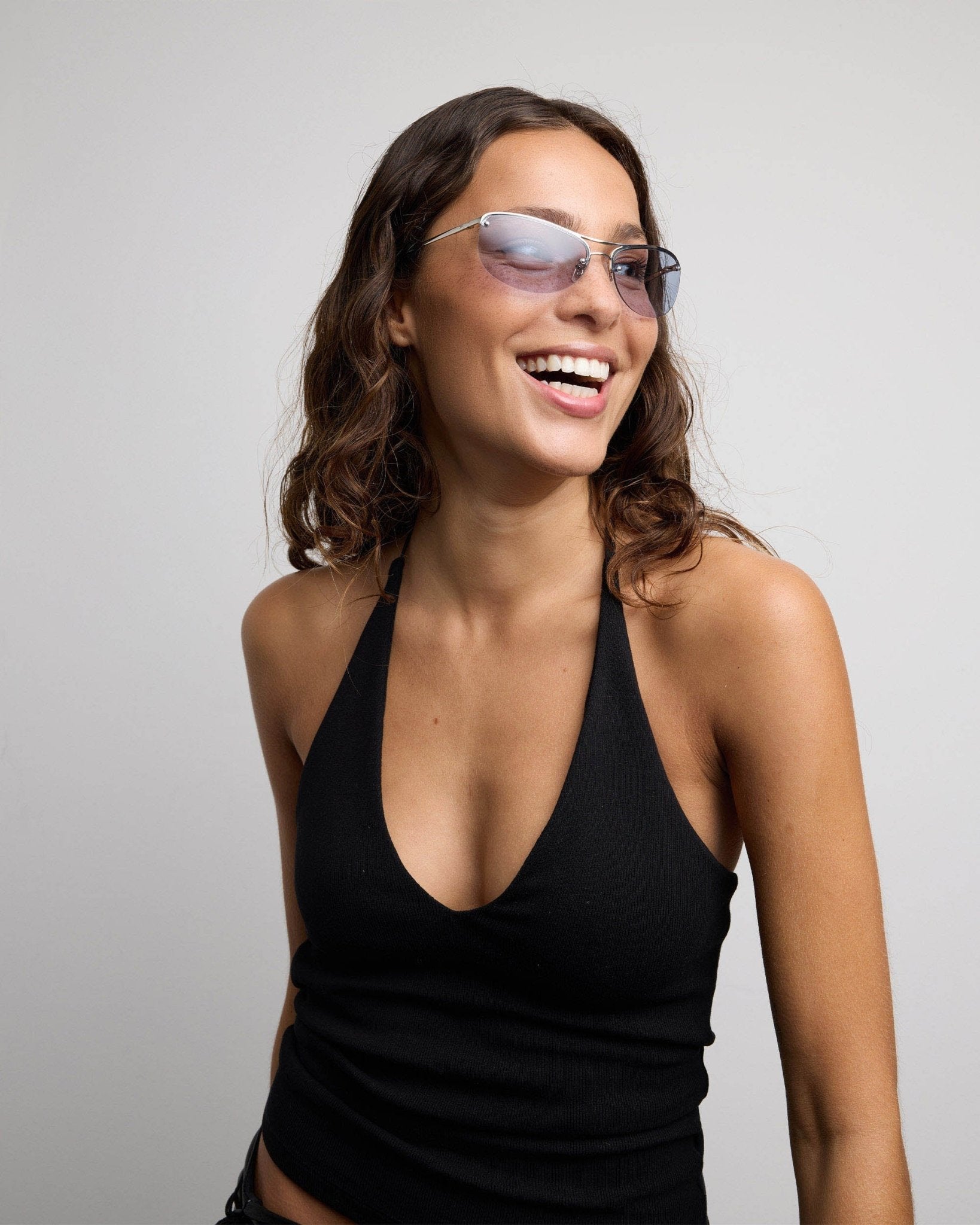 Slim / Polished Silver & Periwinkle Lens - Shade Files