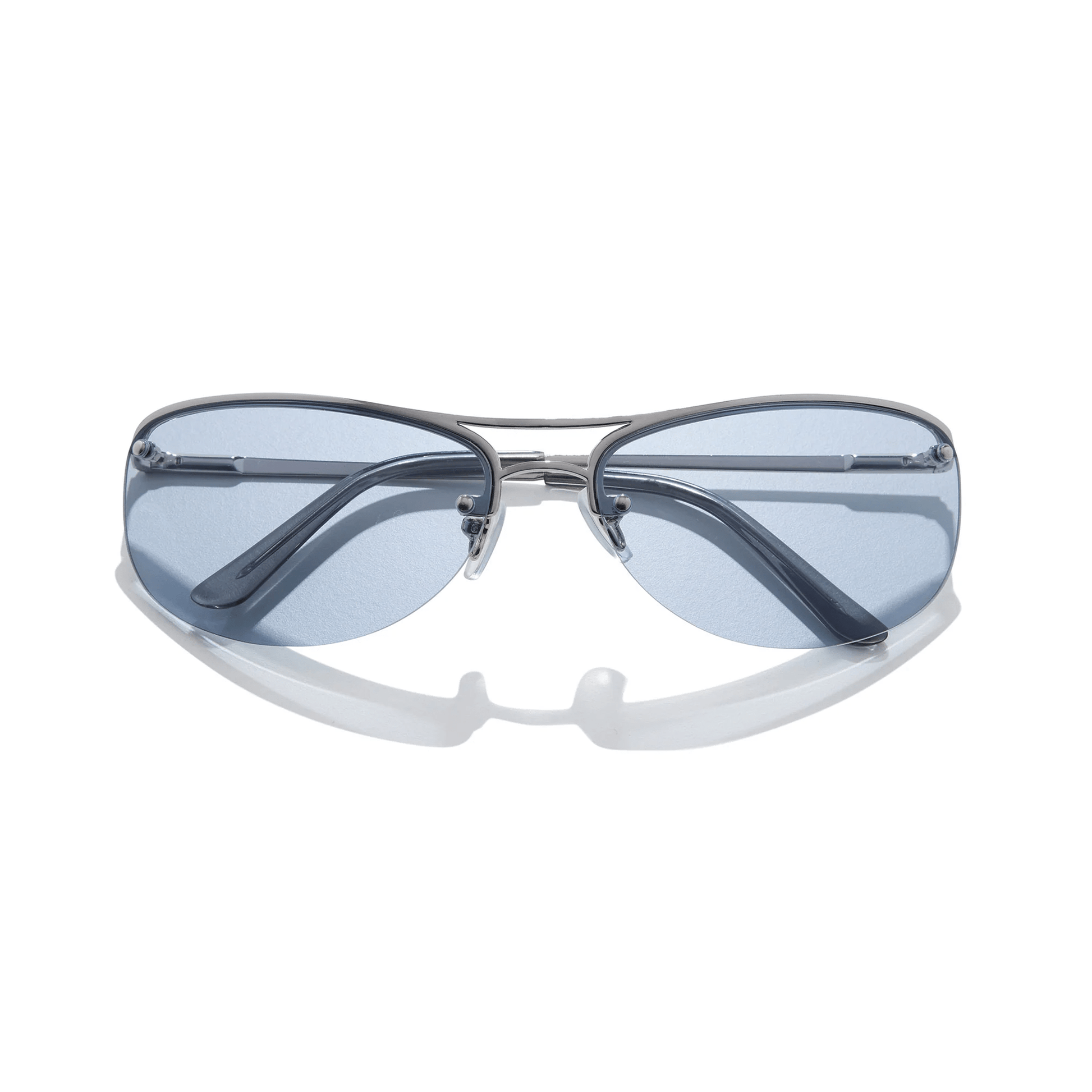 Slim / Polished Silver & Periwinkle Lens - Shade Files