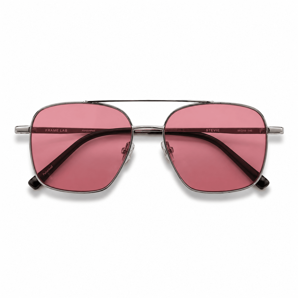 Stevie / Silver Metal & Polarised Rose Lens - Shade Files