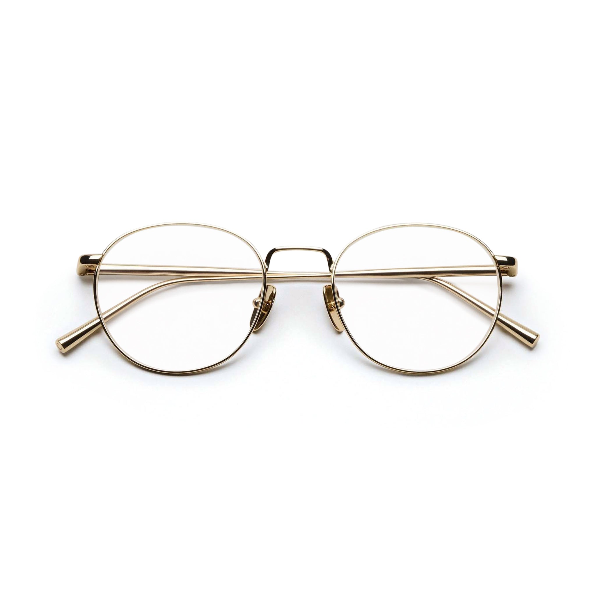 Titan Round Optical / Gold Titanium & Clear Lens - Shade Files