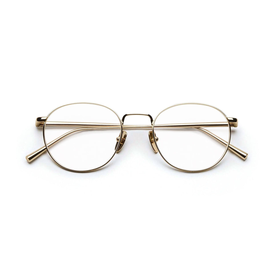 Titan Round Optical / Gold Titanium & Clear Lens Titan Round Optical / Gold Titanium & Clear Lens