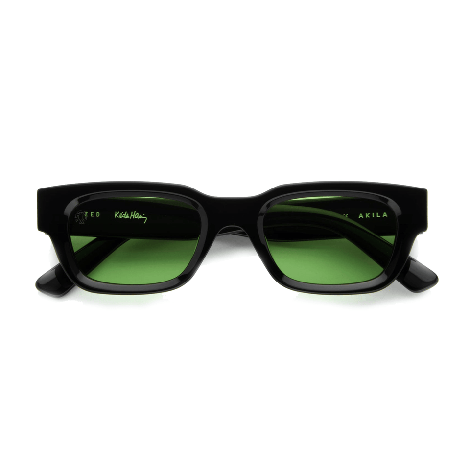 Zed x Keith Haring / Black Acetate & Green Lens Zed x Keith Haring / Black Acetate & Green Lens