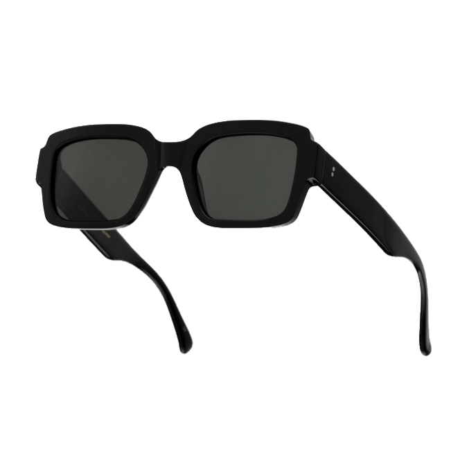 Apollo / Black Acetate & Green Solid Lens - Shade Files