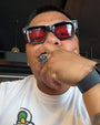 Ares / Black Acetate & Rose Lens - Shade Files