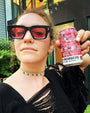Ares / Black Acetate & Rose Lens - Shade Files