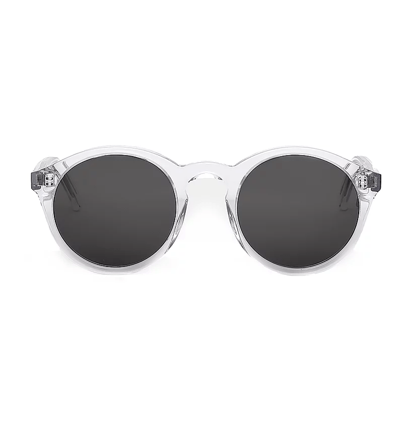 Barstow / Crystal Acetate & Grey Solid Lens Barstow / Crystal Acetate & Grey Solid Lens