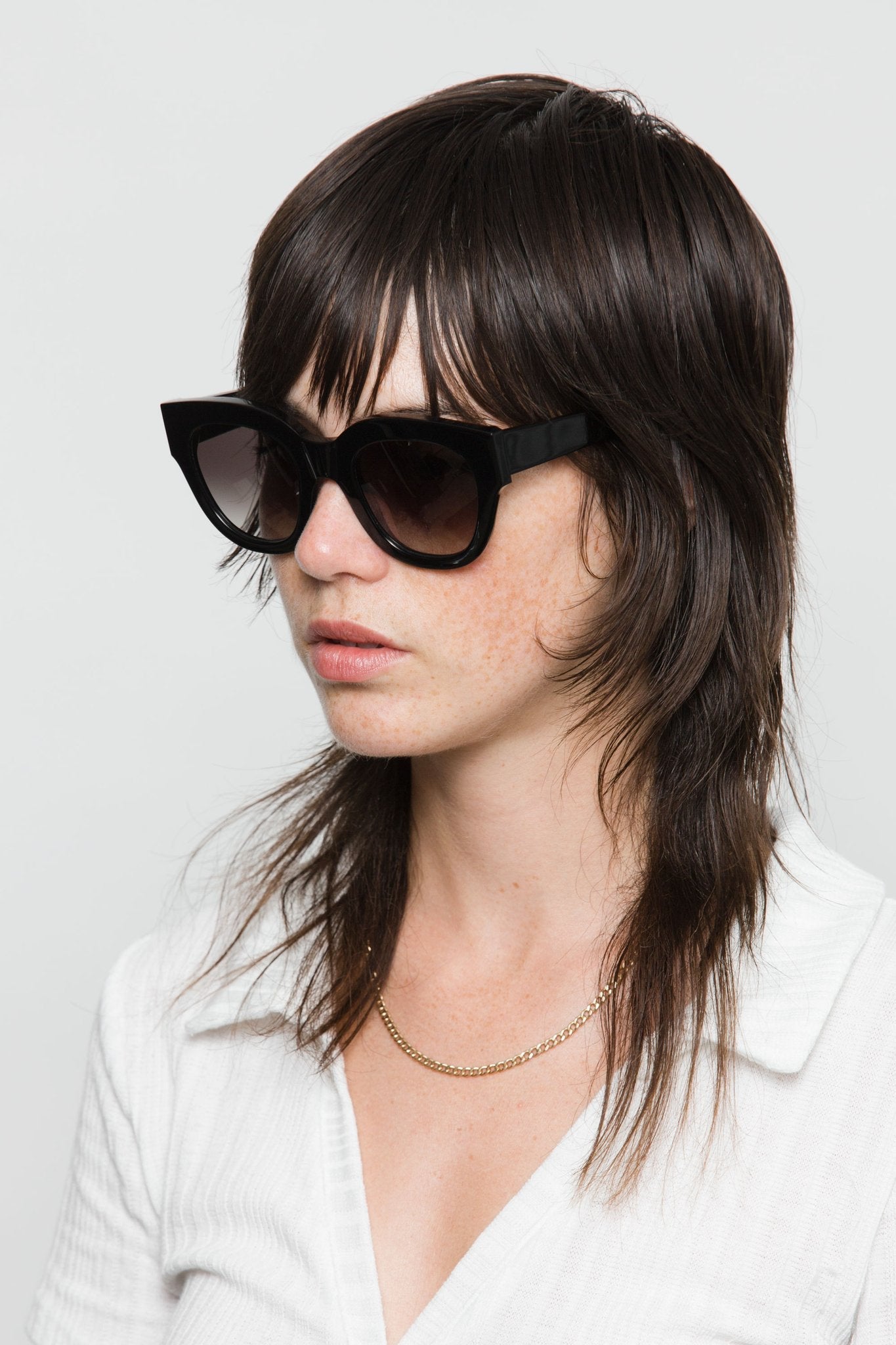 Cleo / Black Acetate & Grey Gradient Lens - Shade Files