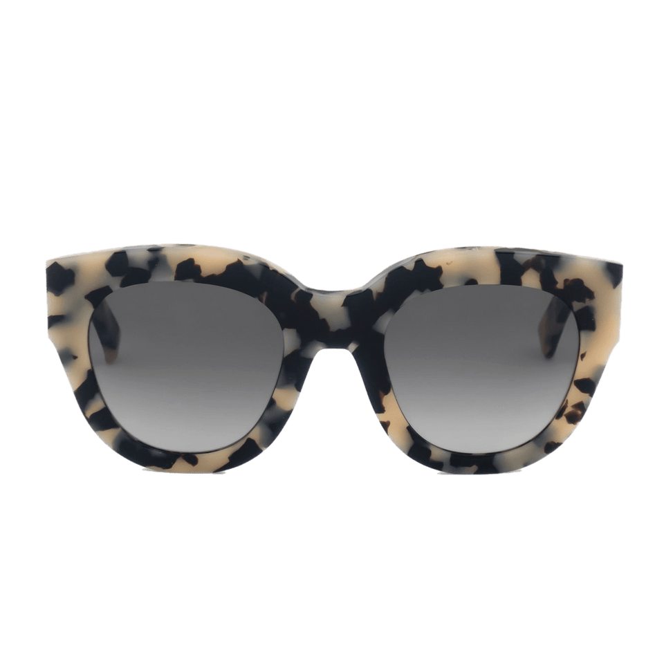 Cleo / Black White Havana & Grey Gradient Lens Cleo / Black White Havana & Grey Gradient Lens