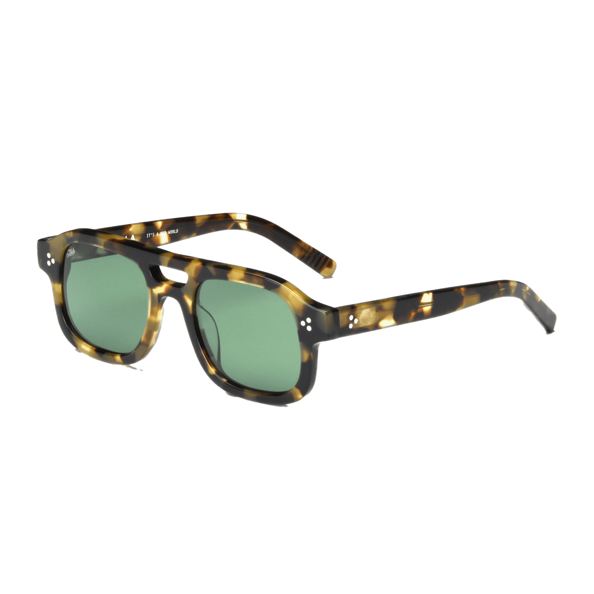 Dillinger / Camo Tortoise Acetate & Dark Green Lens - Shade Files