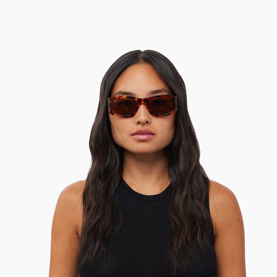 Eazy / Red Havana Acetate & Brown Lens - Shade Files